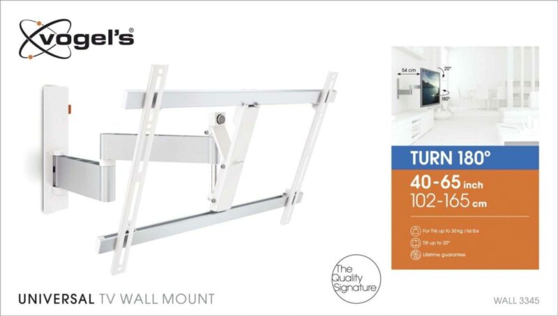 Vogel's WALL 3345 Staffa TV Girevole Bianco