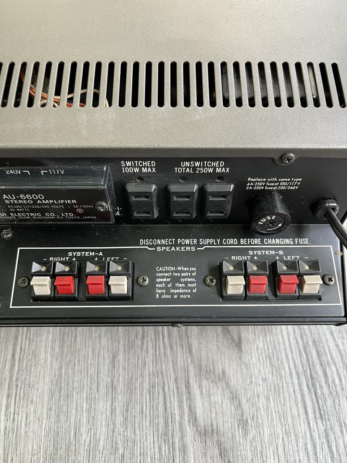 サンスイAU-6600 ヴィンテージアンプ訳ありのためジャンク品扱い SANSUI AU-6600の仕様 サンスイ